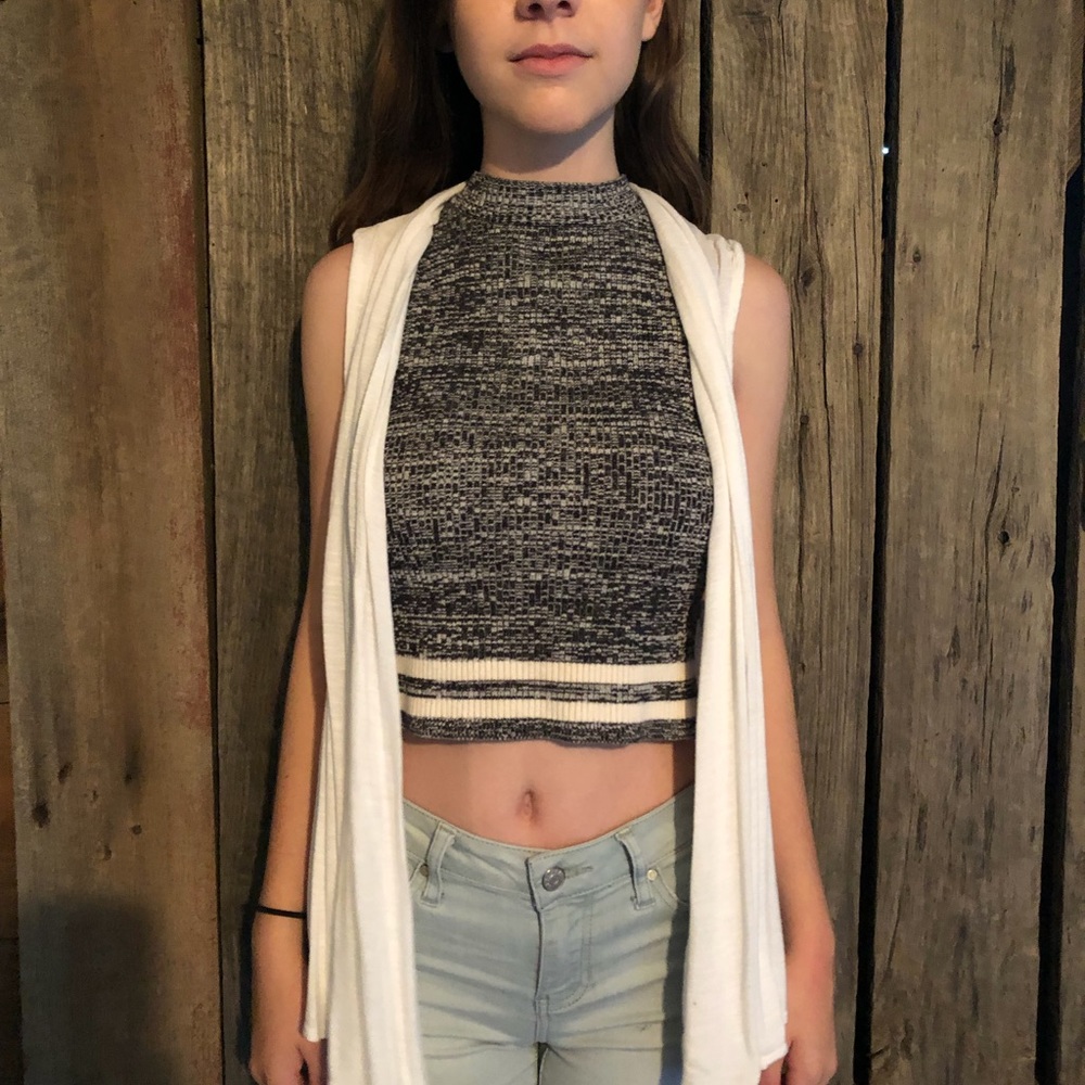 White cardigan